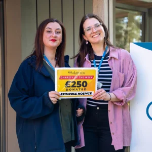 Oakmans £250 donation to Primrose Hospice