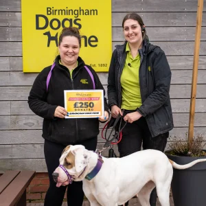 Oakmans £250 donation to Birmingham Dogs Home