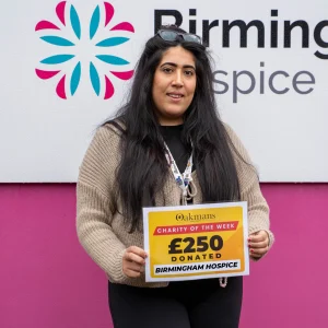 Oakmans £250 donation to Birmingham Hospice