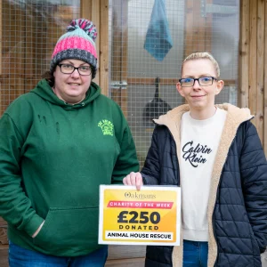 Oakmans £250 donation to The Animal House Rescue